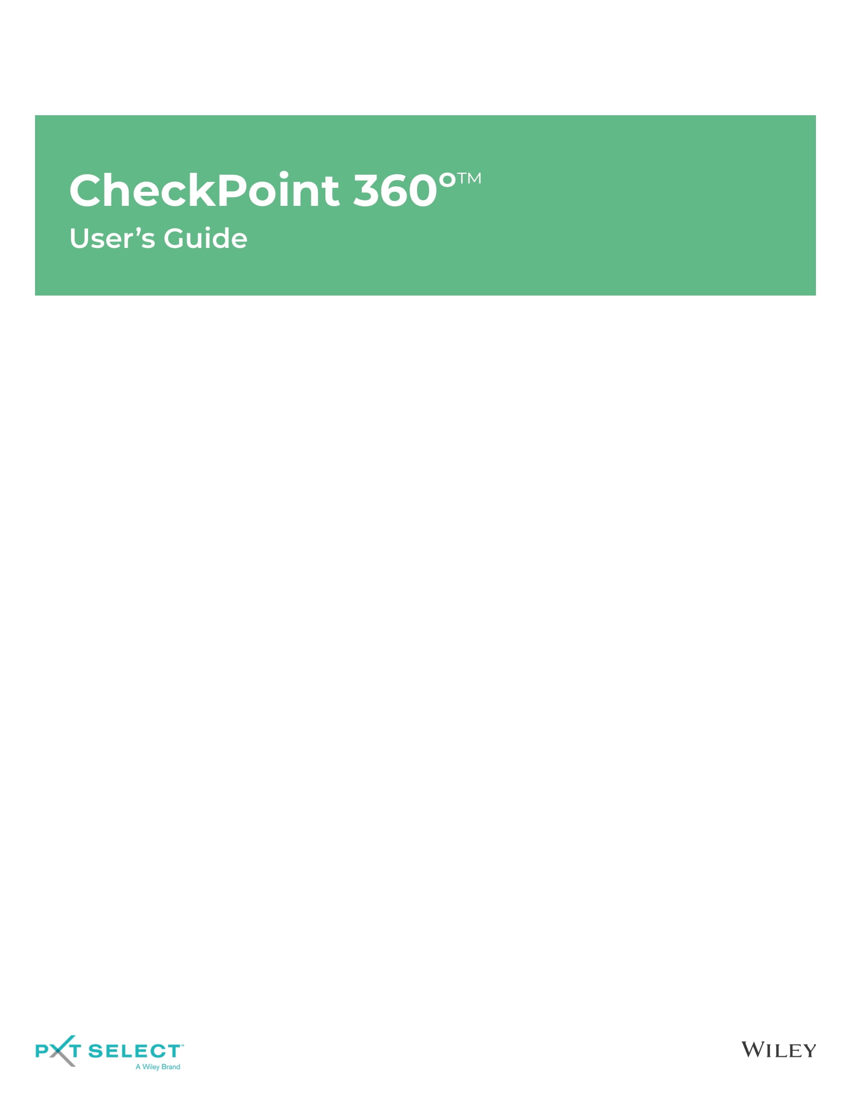 CheckPoint 360 User's Guide Image