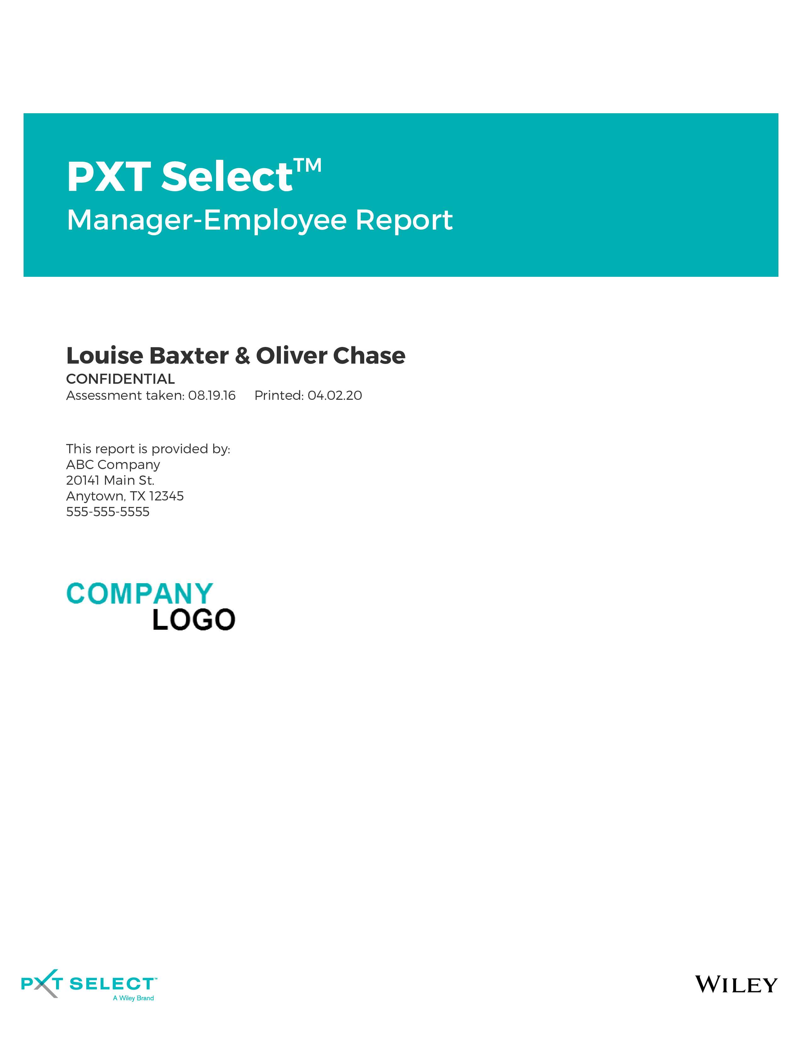 PXT Select Manager-Employee Report November 2021 Image