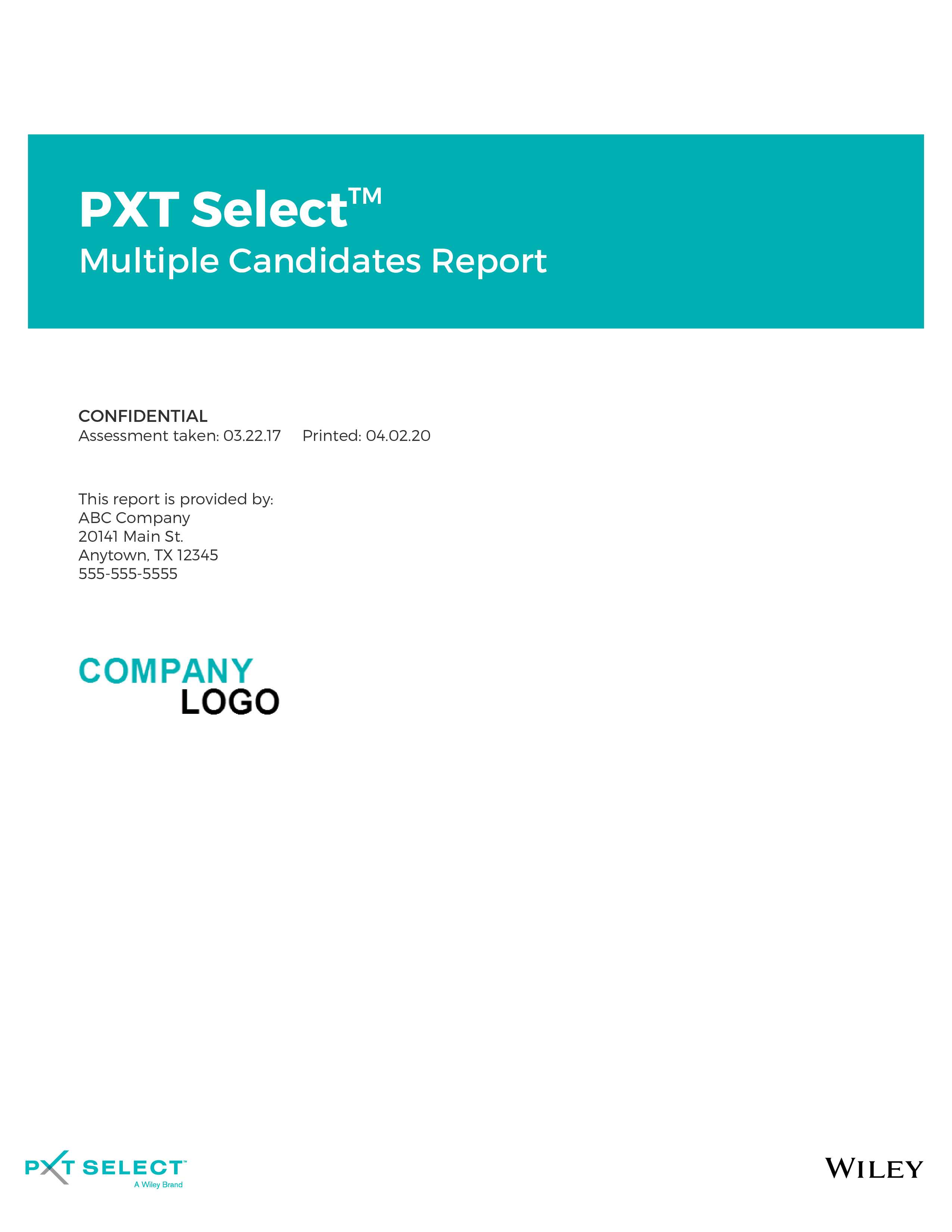 PXT Select Multiple Candidates Report November 2021 Image