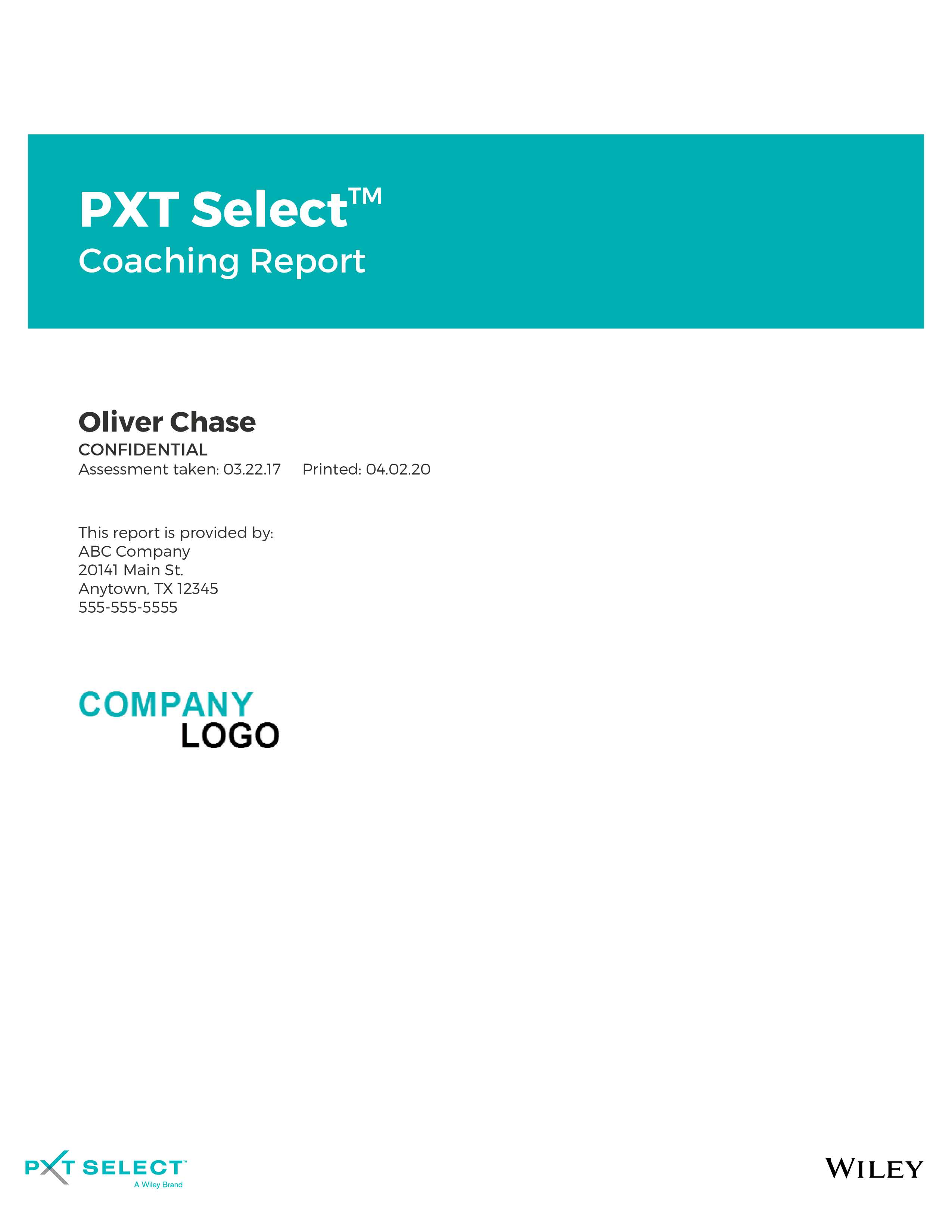 PXT Select Coaching Report November 2021