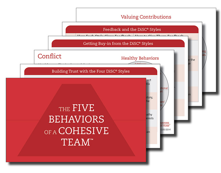 The Five Behaviors of a Cohesive Team Take Away Cards